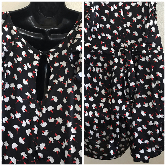 BDBA 100% Silk Black Textile Mini Jumpsuit Size S - Picture 6 of 8